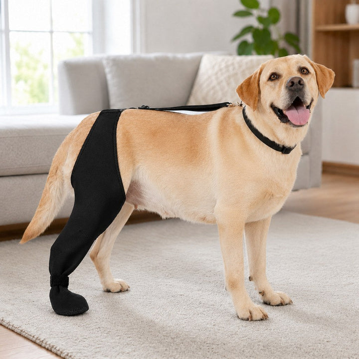 Adjustable Dog Hind Leg Recovery Brace with Paw Cover