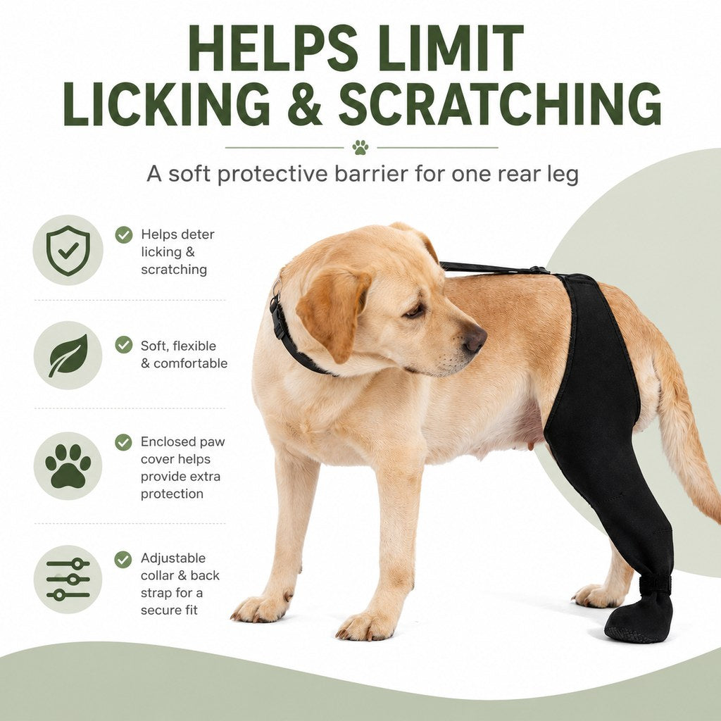 Adjustable Dog Hind Leg Recovery Brace with Paw Cover