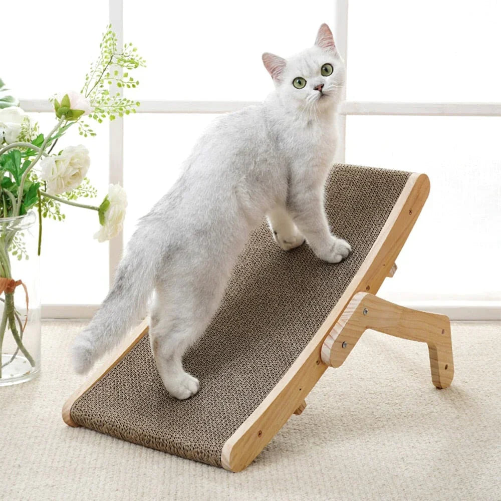 Adjustable Wooden Cat Scratcher Bed