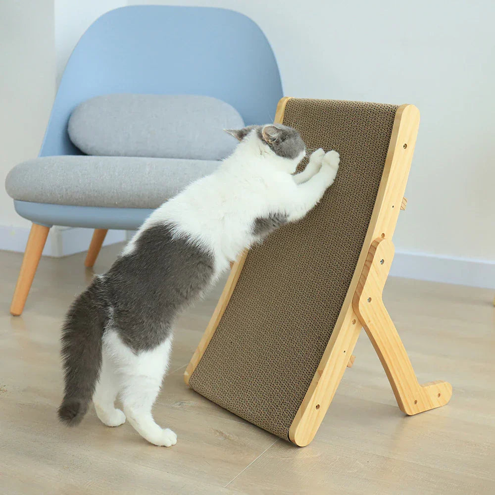 Adjustable Wooden Cat Scratcher Bed
