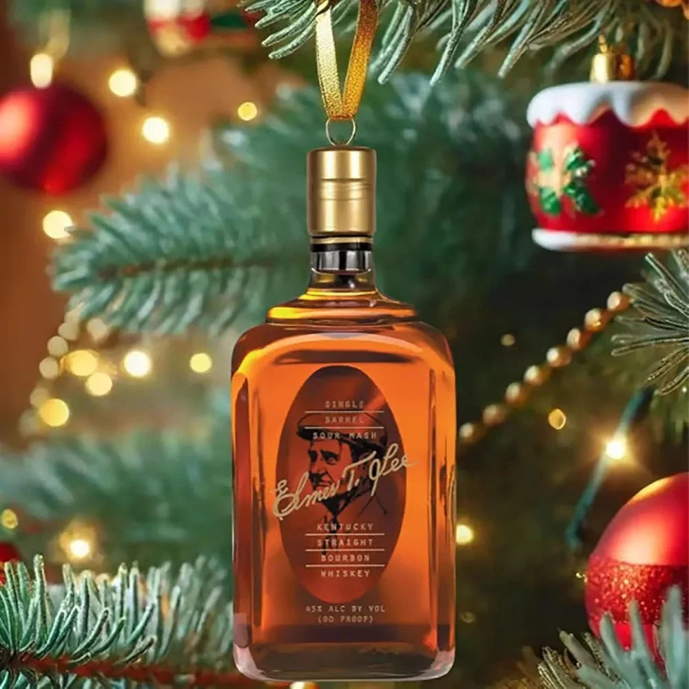 Advent Calendar with Mini Bottle Ornaments – 24-Day Bourbon Whiskey-Themed Countdown