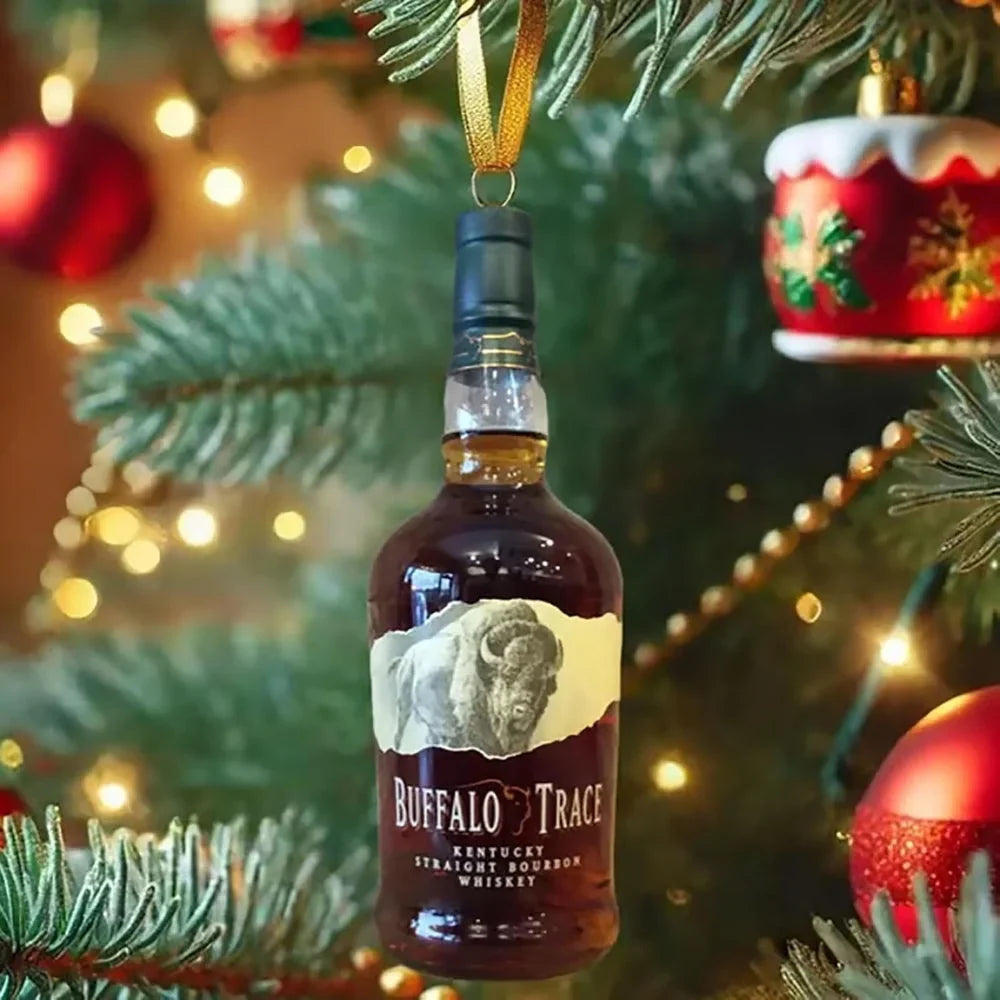 Advent Calendar with Mini Bottle Ornaments – 24-Day Bourbon Whiskey-Themed Countdown