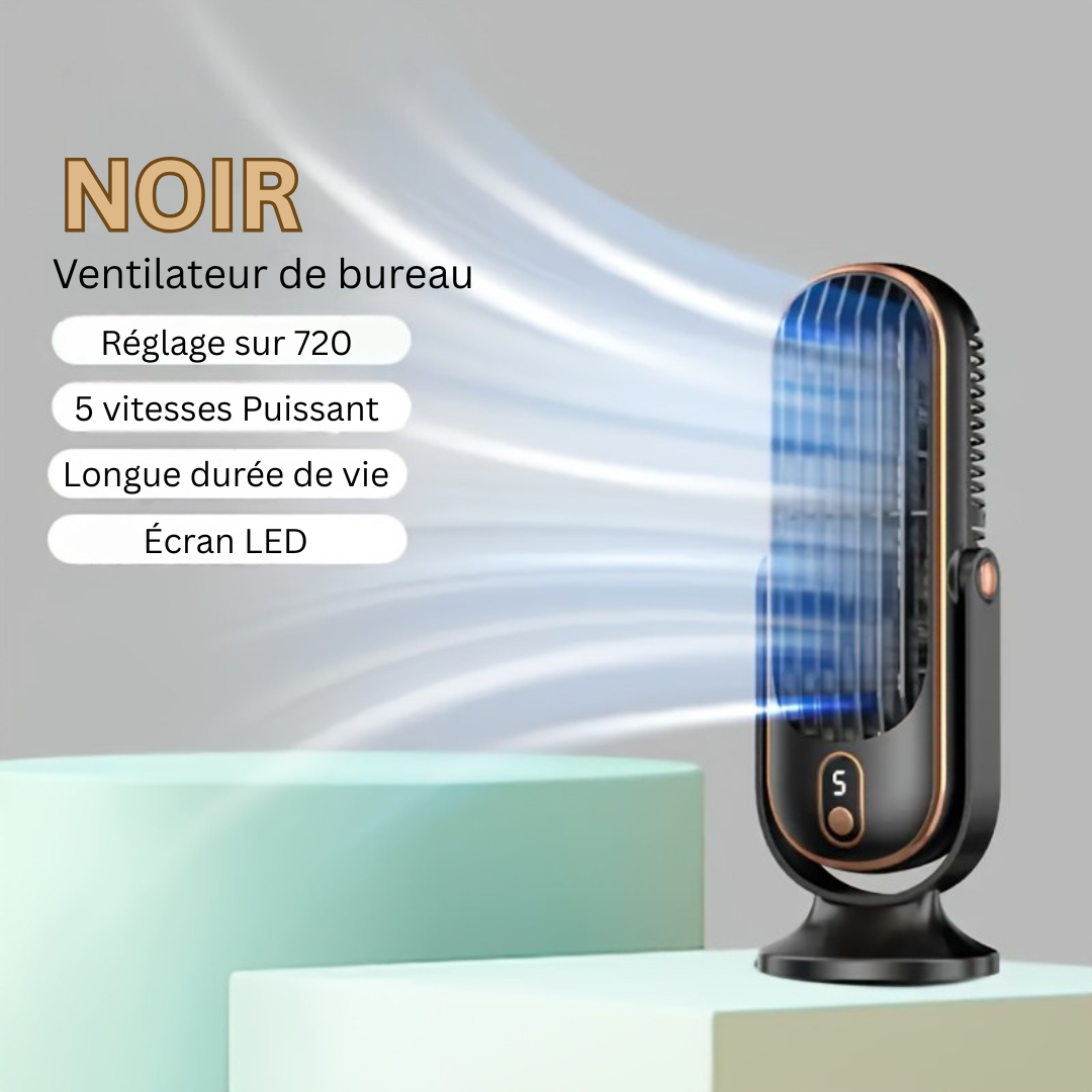 AeroLux Elite Cooling Fan | Dual Motor, 720° Rotation, USB Rechargeable &amp; Ultra Quiet for Ultimate Comfort Anywhere