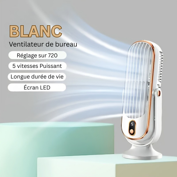 AeroLux Elite Cooling Fan | Dual Motor, 720° Rotation, USB Rechargeable &amp; Ultra Quiet for Ultimate Comfort Anywhere