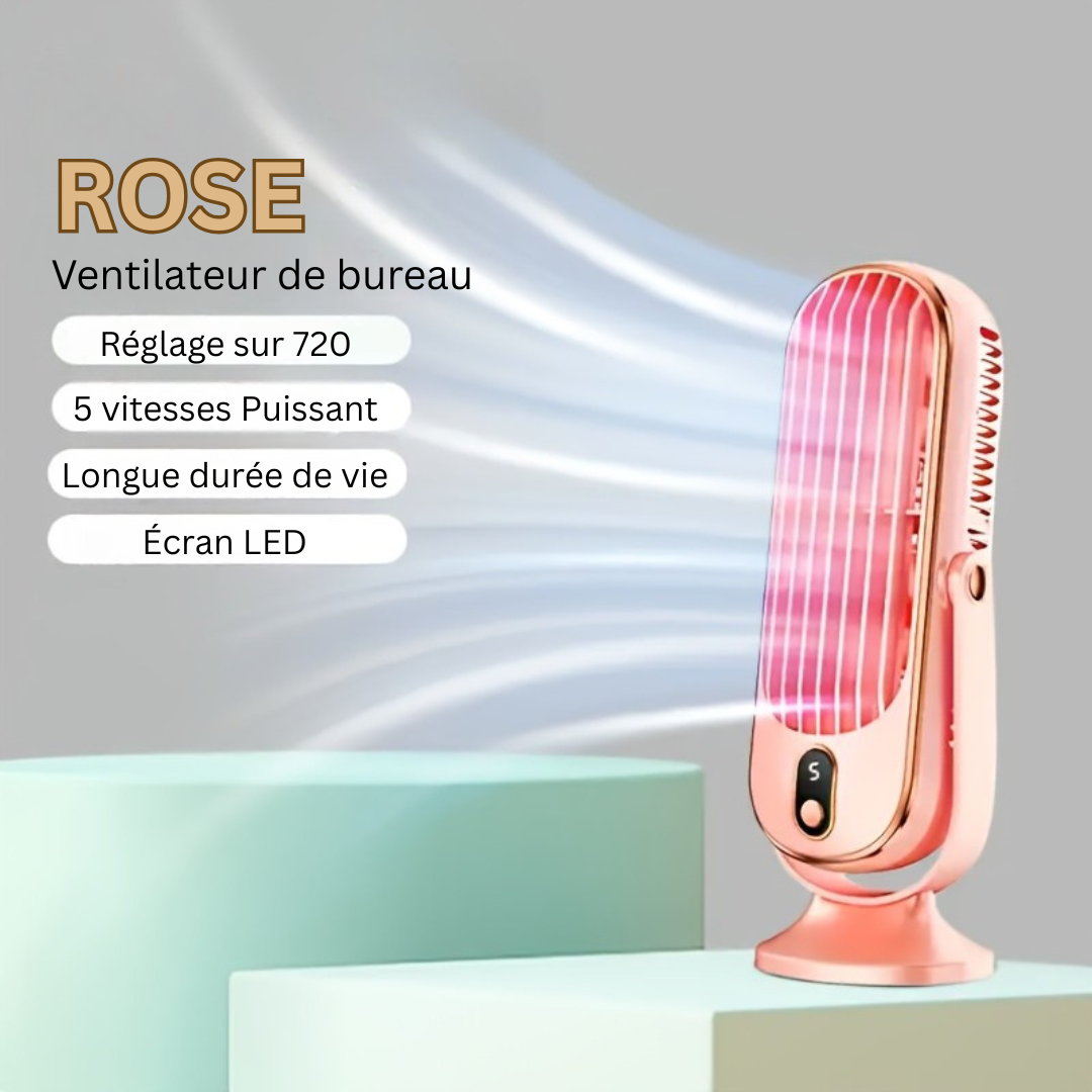 AeroLux Elite Cooling Fan | Dual Motor, 720° Rotation, USB Rechargeable &amp; Ultra Quiet for Ultimate Comfort Anywhere