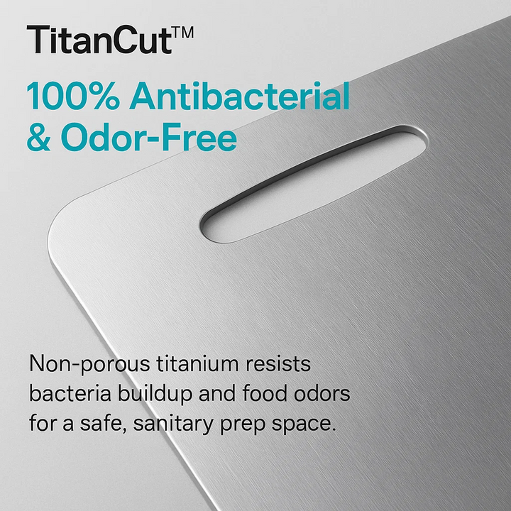 Alera Medical-Grade Titanium Cutting Board, Nonporous