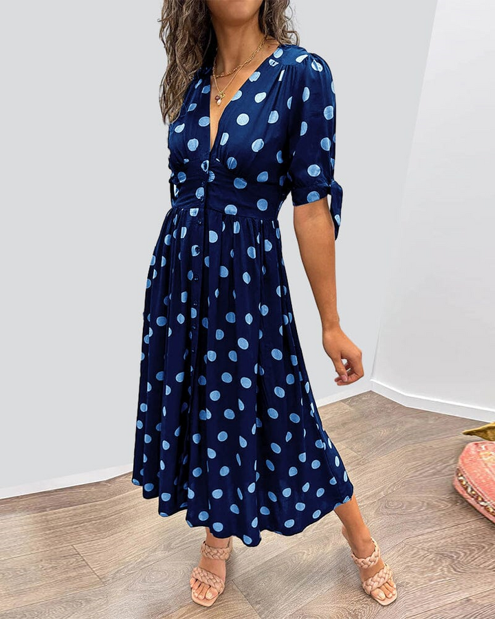 Alexandra - Elegant Polka Dot Dress