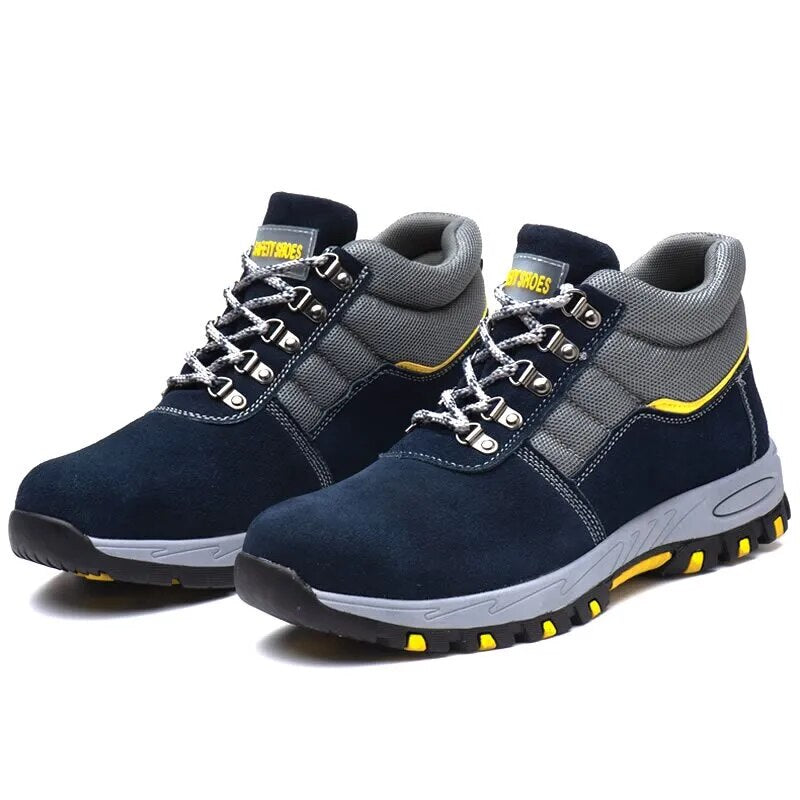 All-Season Waterproof Steel Toe Safety Shoes with Ergonomic Sole, Work Shoes for Construction &amp; Warehouse