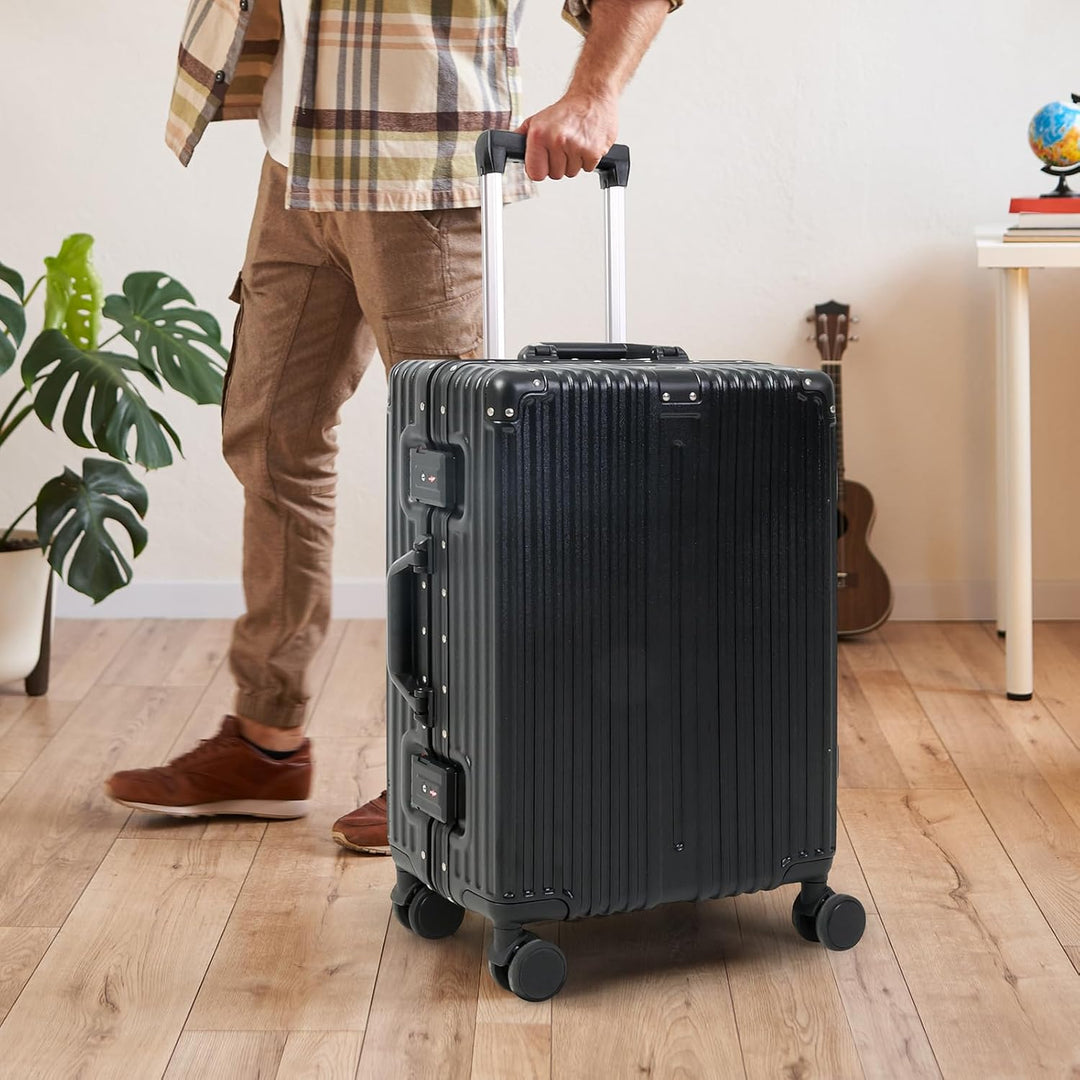 Aluminium Frame Carry-On Luggage with TSA Lock &amp; Silent Wheels