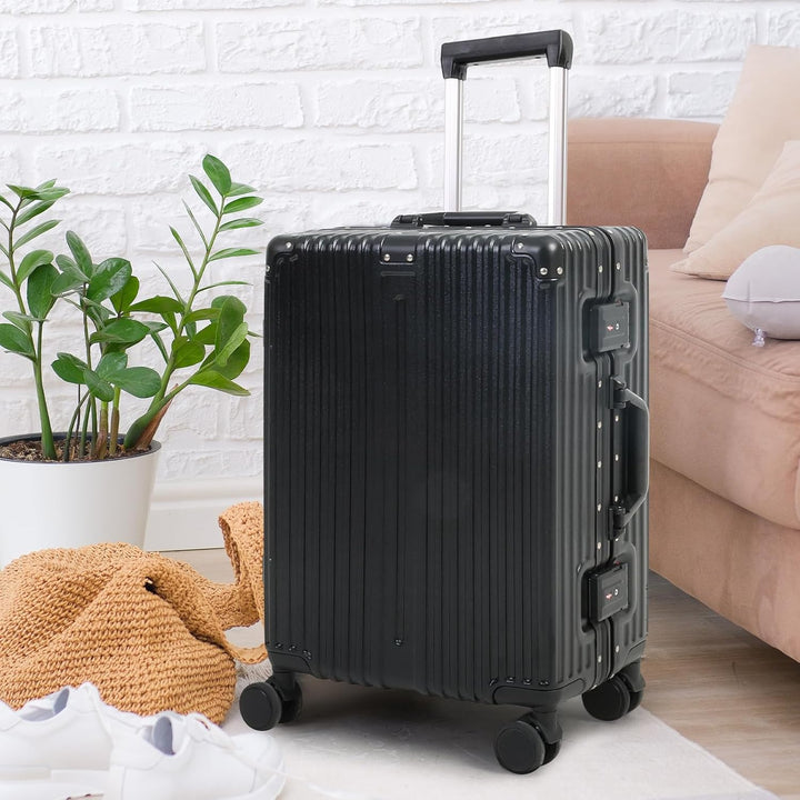 Aluminium Frame Carry-On Luggage with TSA Lock &amp; Silent Wheels