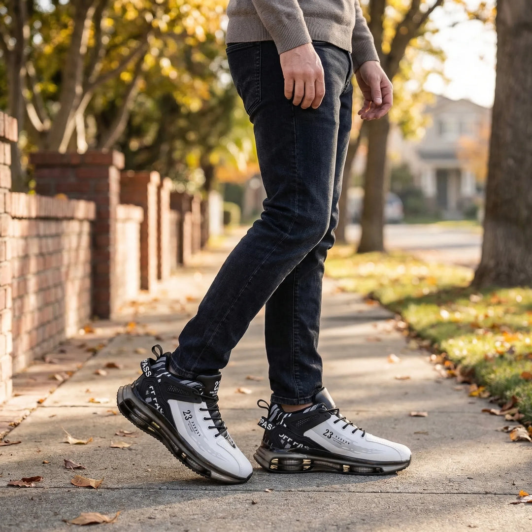 Ankle-High Lace-Up Trainers