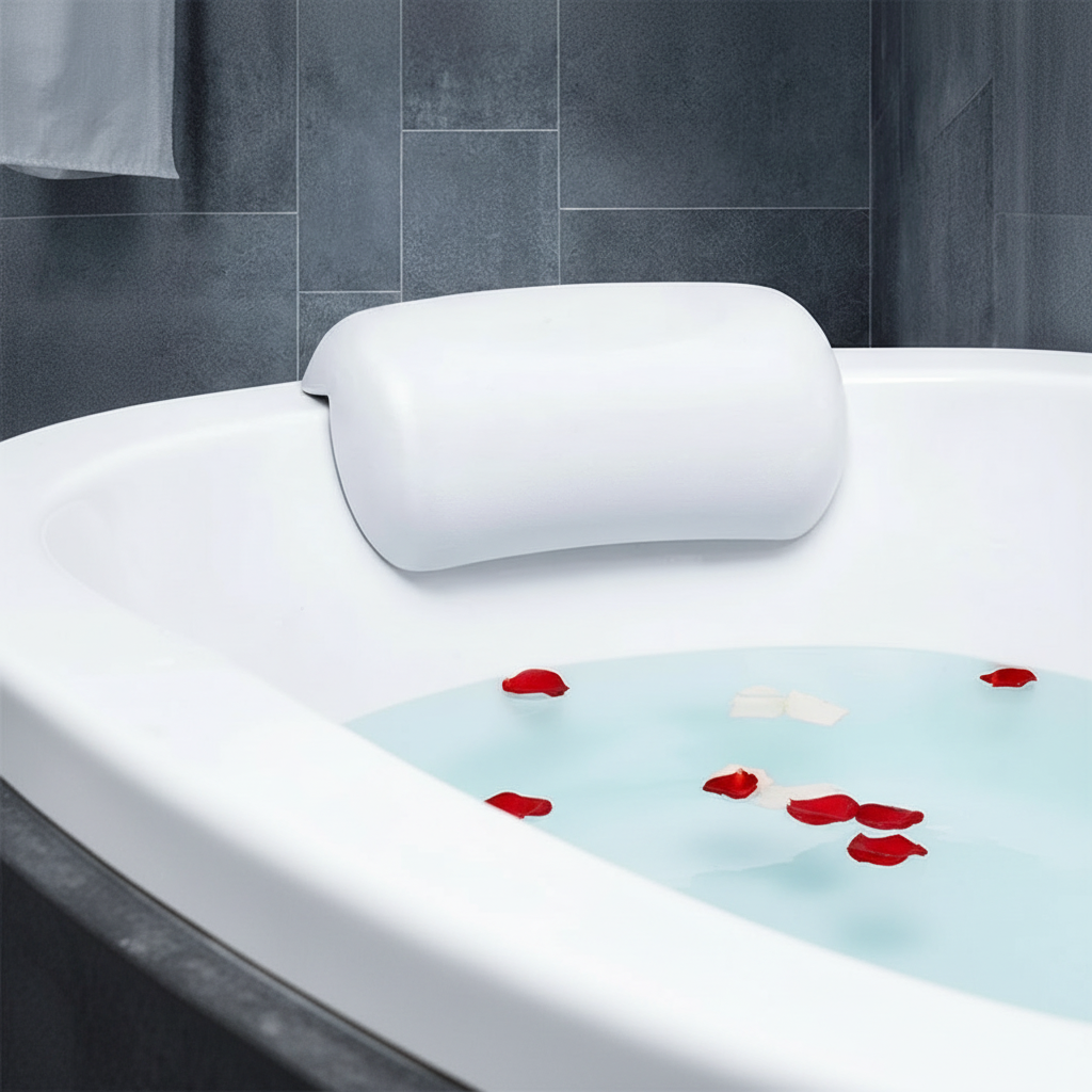 AQUACLOUD Premium Bath Pillow – Ergonomic &amp; Non-Slip for Relaxing Baths