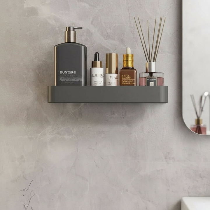 AQUASHELF – Elegant Wall Shelf for Bathroom with Towel Holder &amp; Drill-Free Installation