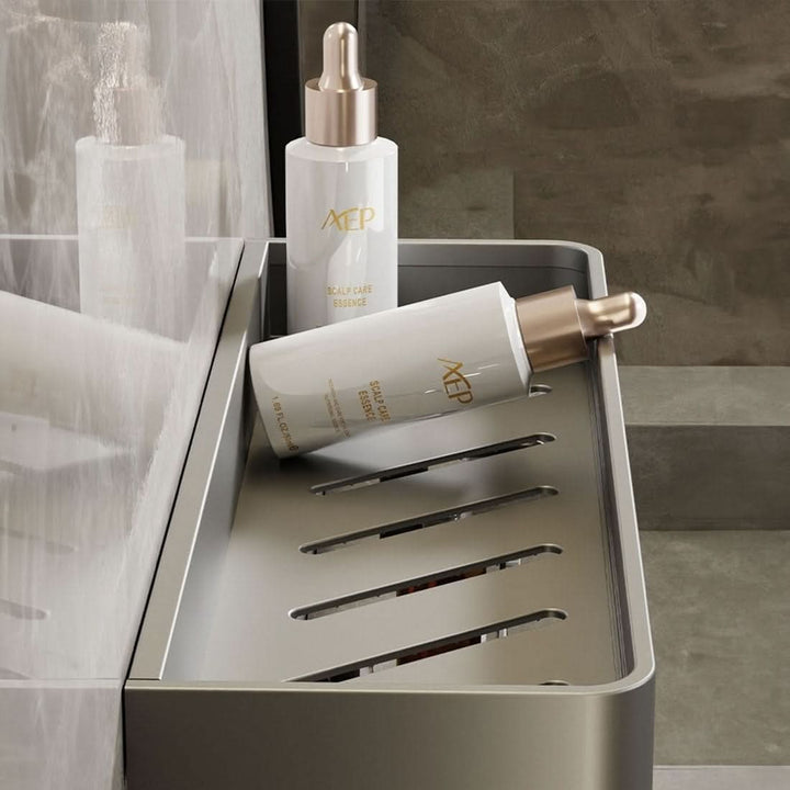 AQUASHELF – Elegant Wall Shelf for Bathroom with Towel Holder &amp; Drill-Free Installation