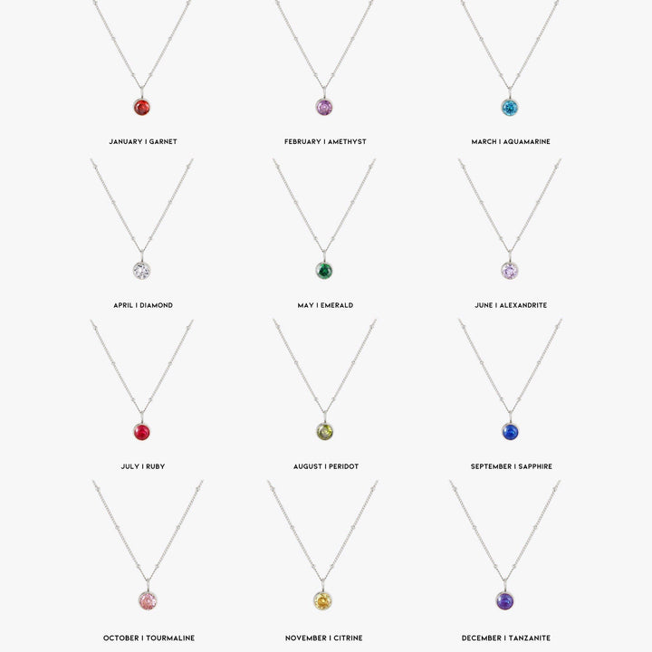 Aurora Birthstone Necklace - A Enchanting Connection