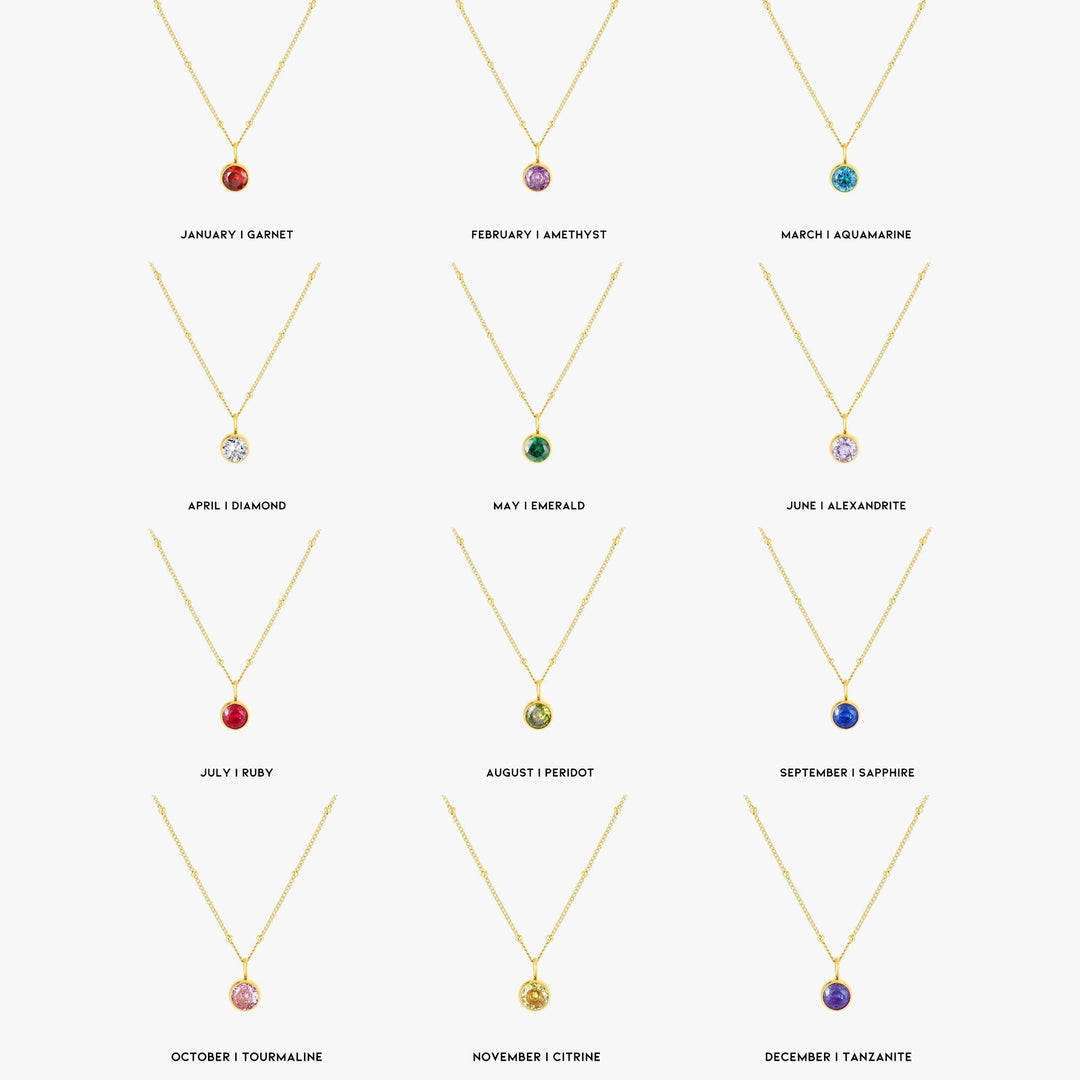 Aurora Birthstone Necklace - A Enchanting Connection