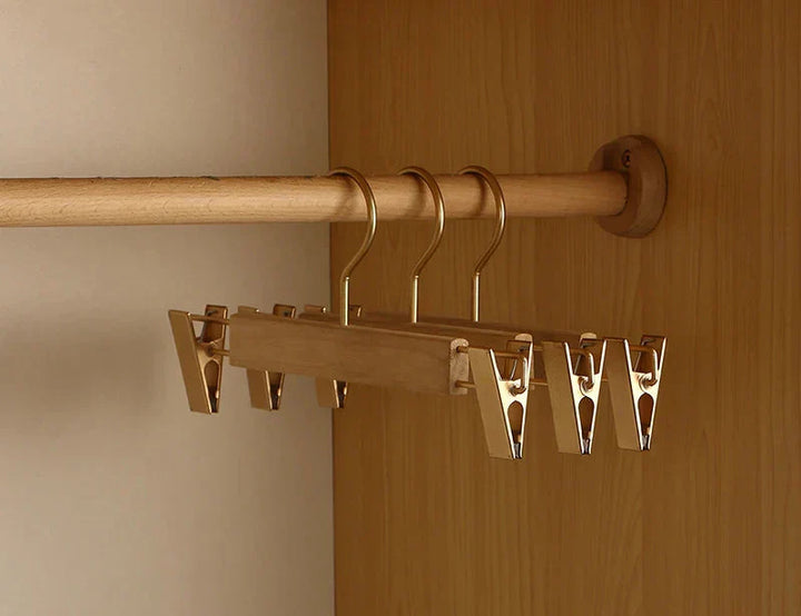 Aurora Wide Shoulder Wooden Hangers – Premium Camphor Wood Suit &amp; Coat Organizer (Set of 2)