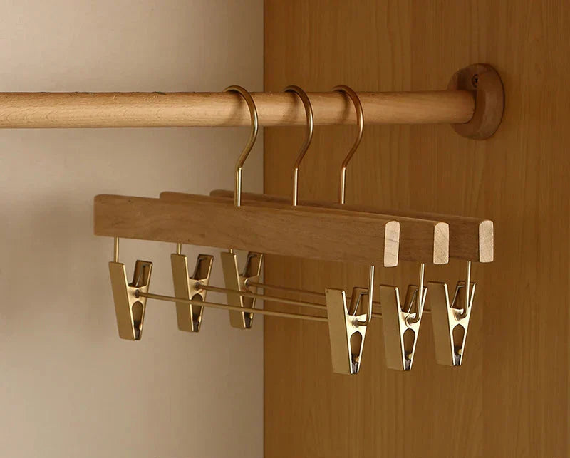 Aurora Wide Shoulder Wooden Hangers – Premium Camphor Wood Suit &amp; Coat Organizer (Set of 2)
