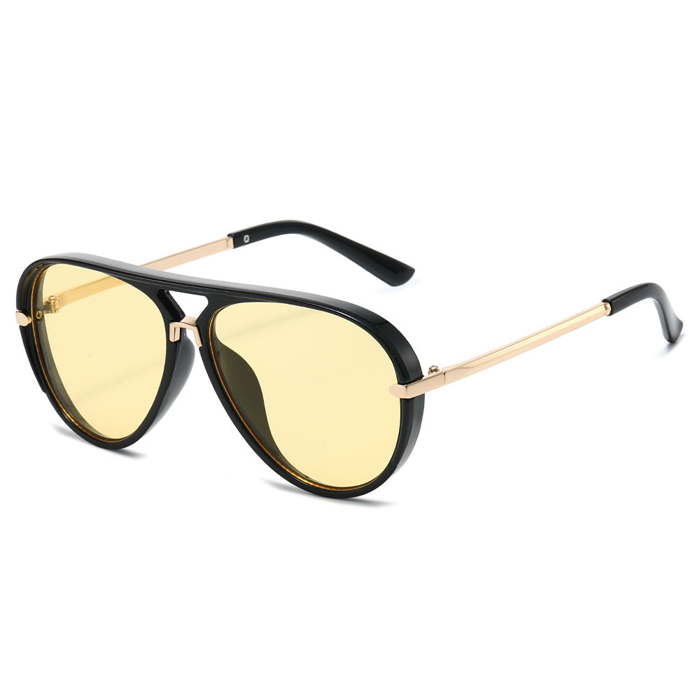 Aviator Sunglasses with Gold Accents