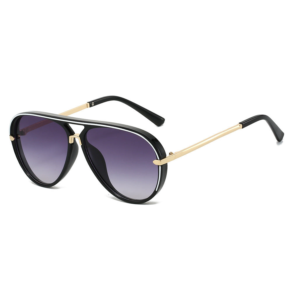Aviator Sunglasses with Gold Accents