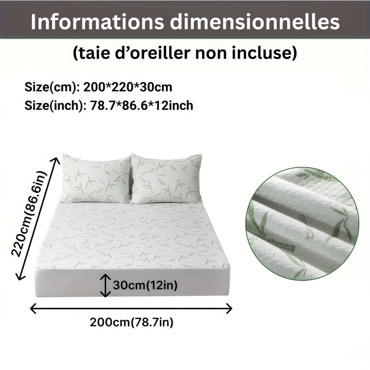 BambooCool Mattress Protector – Breathable and Cooling for Improved Sleep Comfort
