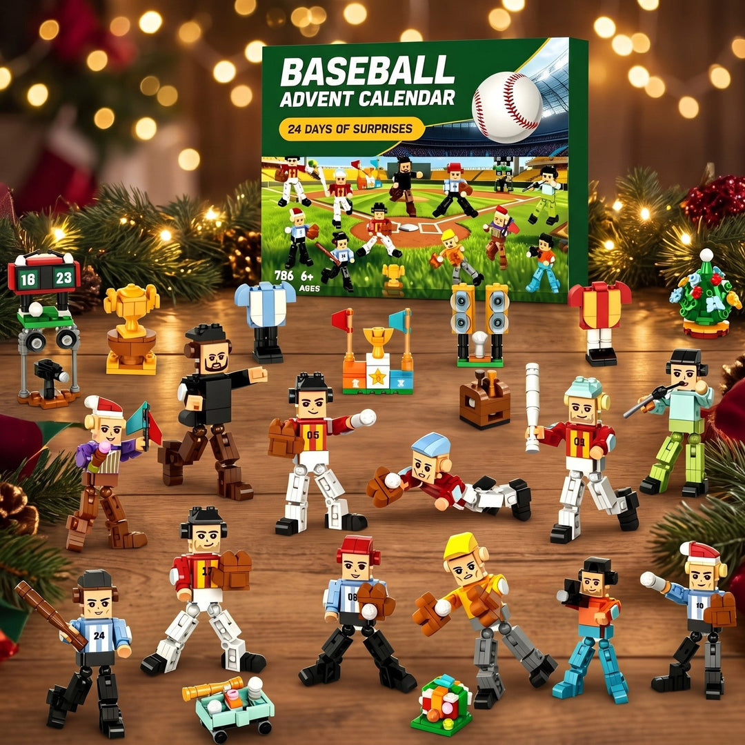 786-Piece Baseball Brick Advent Calendar, 24 Days of Players and Ballpark Builds