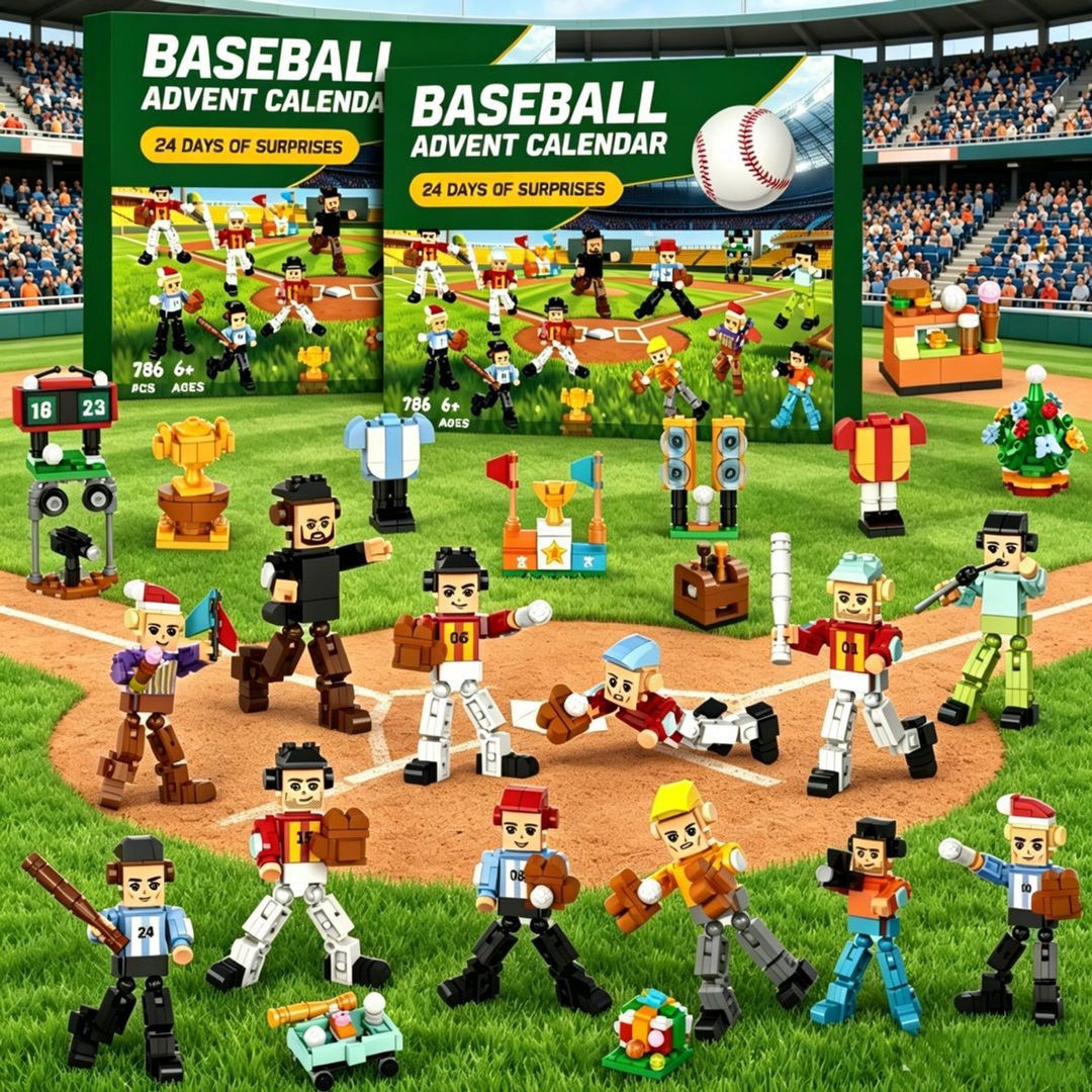 786-Piece Baseball Brick Advent Calendar, 24 Days of Players and Ballpark Builds