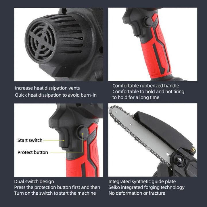 Battery-Powered Handheld Chainsaw