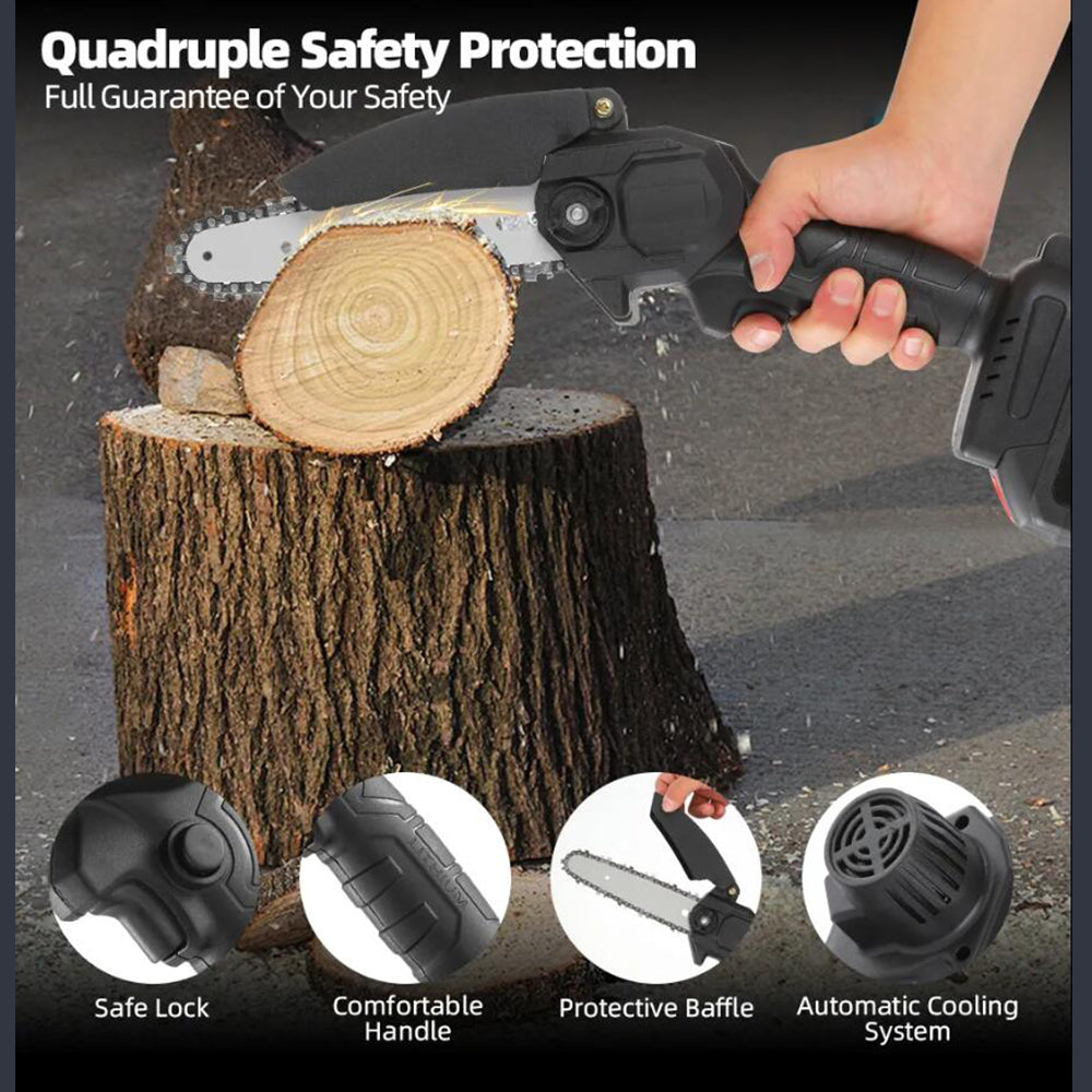 Battery-Powered Handheld Chainsaw