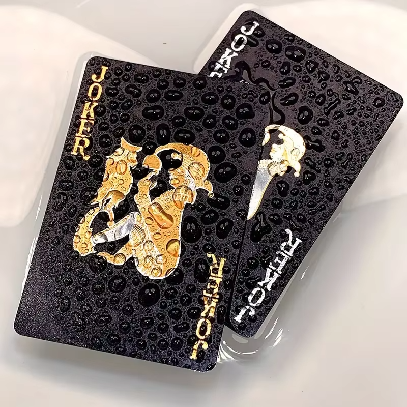 Black &amp; Gold Waterproof Poker Playing Cards