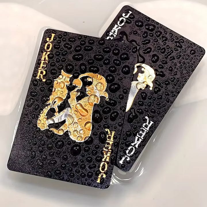 Black &amp; Gold Waterproof Poker Playing Cards