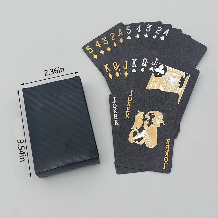 Black &amp; Gold Waterproof Poker Playing Cards