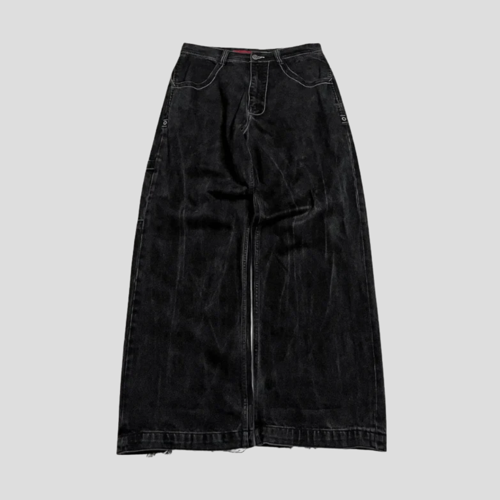 Black High-Waisted Baggy Jeans