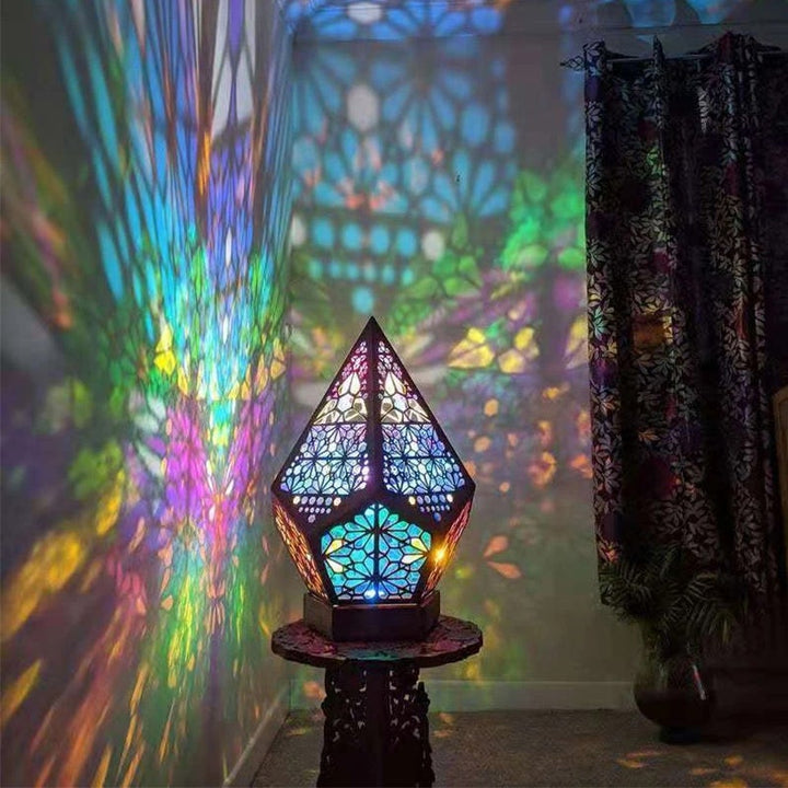 Bohemian Floor Lamp for Chromotherapy and Interior Décor