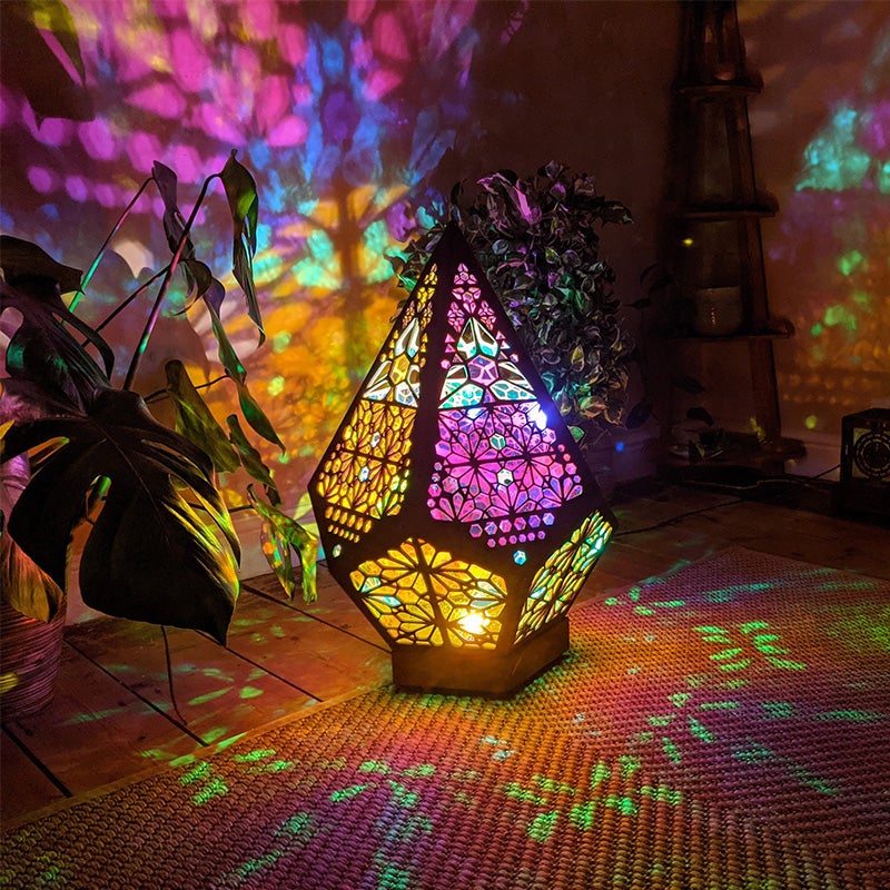 Bohemian Floor Lamp for Chromotherapy and Interior Décor