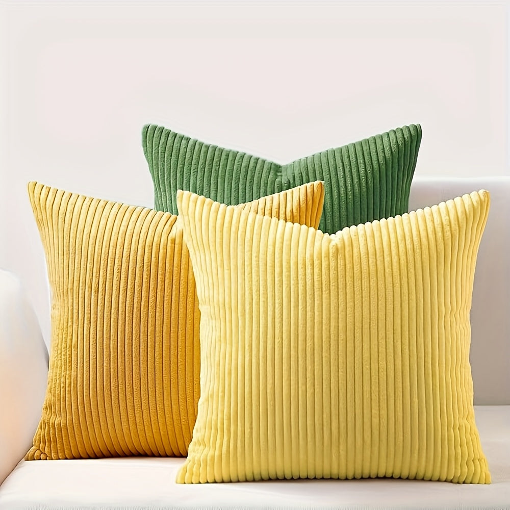 Bohemian Ribbed Cushion Cover with Striped Texture – Soft, Stylish and Decorative