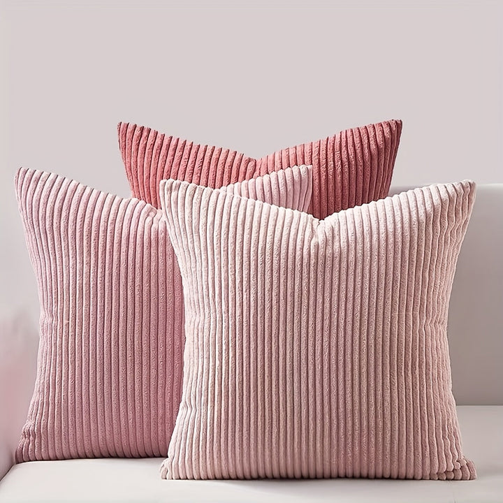 Bohemian Ribbed Cushion Cover with Striped Texture – Soft, Stylish and Decorative