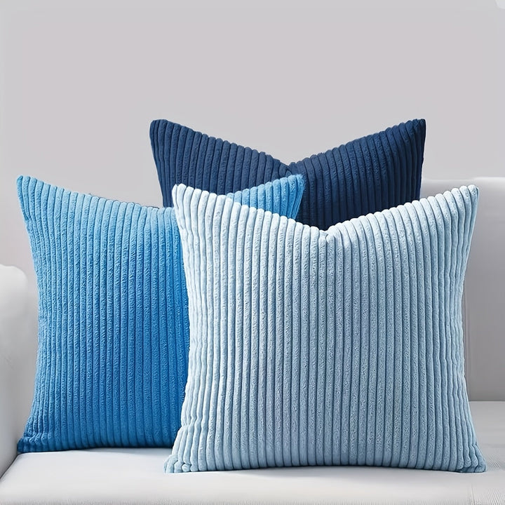 Bohemian Ribbed Cushion Cover with Striped Texture – Soft, Stylish and Decorative