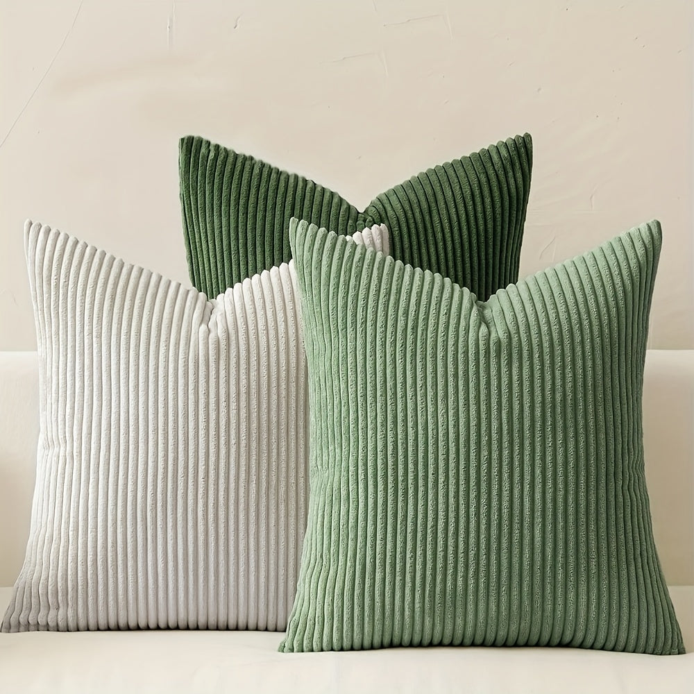 Bohemian Ribbed Cushion Cover with Striped Texture – Soft, Stylish and Decorative