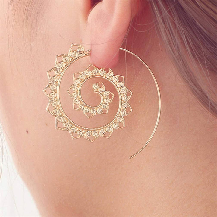 Bohemian Spiral Hippie Earrings