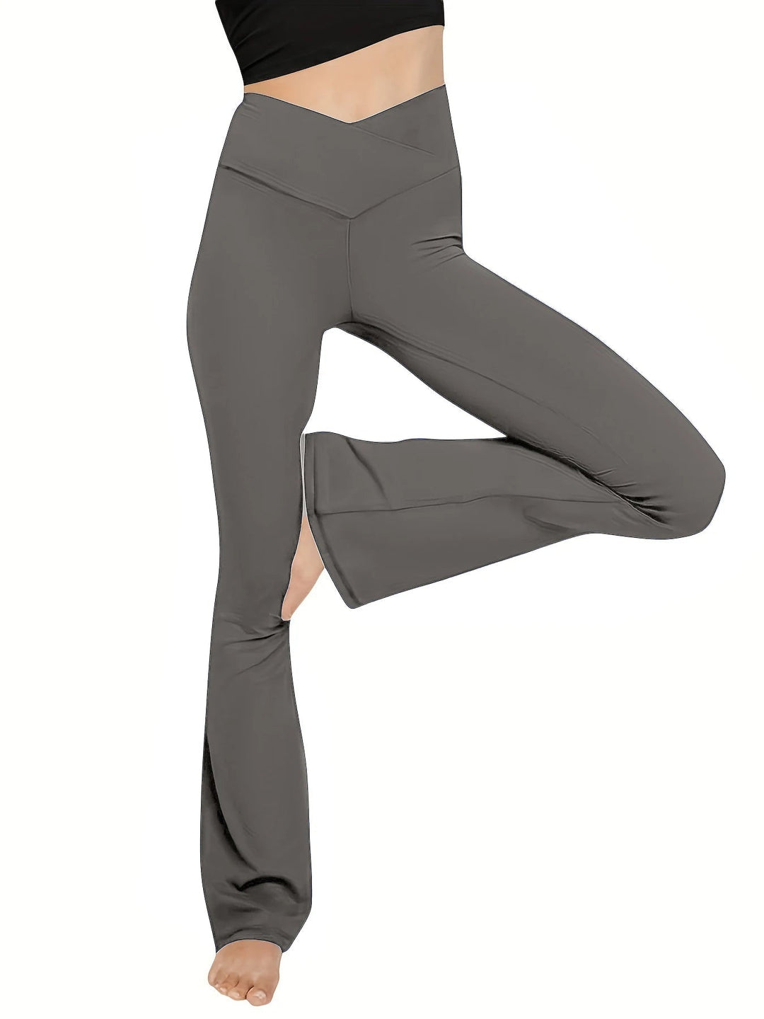 Bootcut leggings with high waist