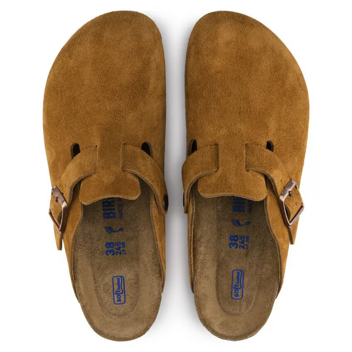 Boston | Suede Taupe – Classic Clogs with Cushioned Anatomical Footbed