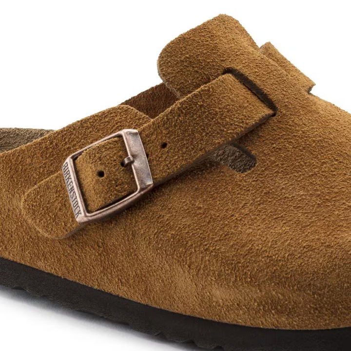 Boston | Suede Taupe – Classic Clogs with Cushioned Anatomical Footbed