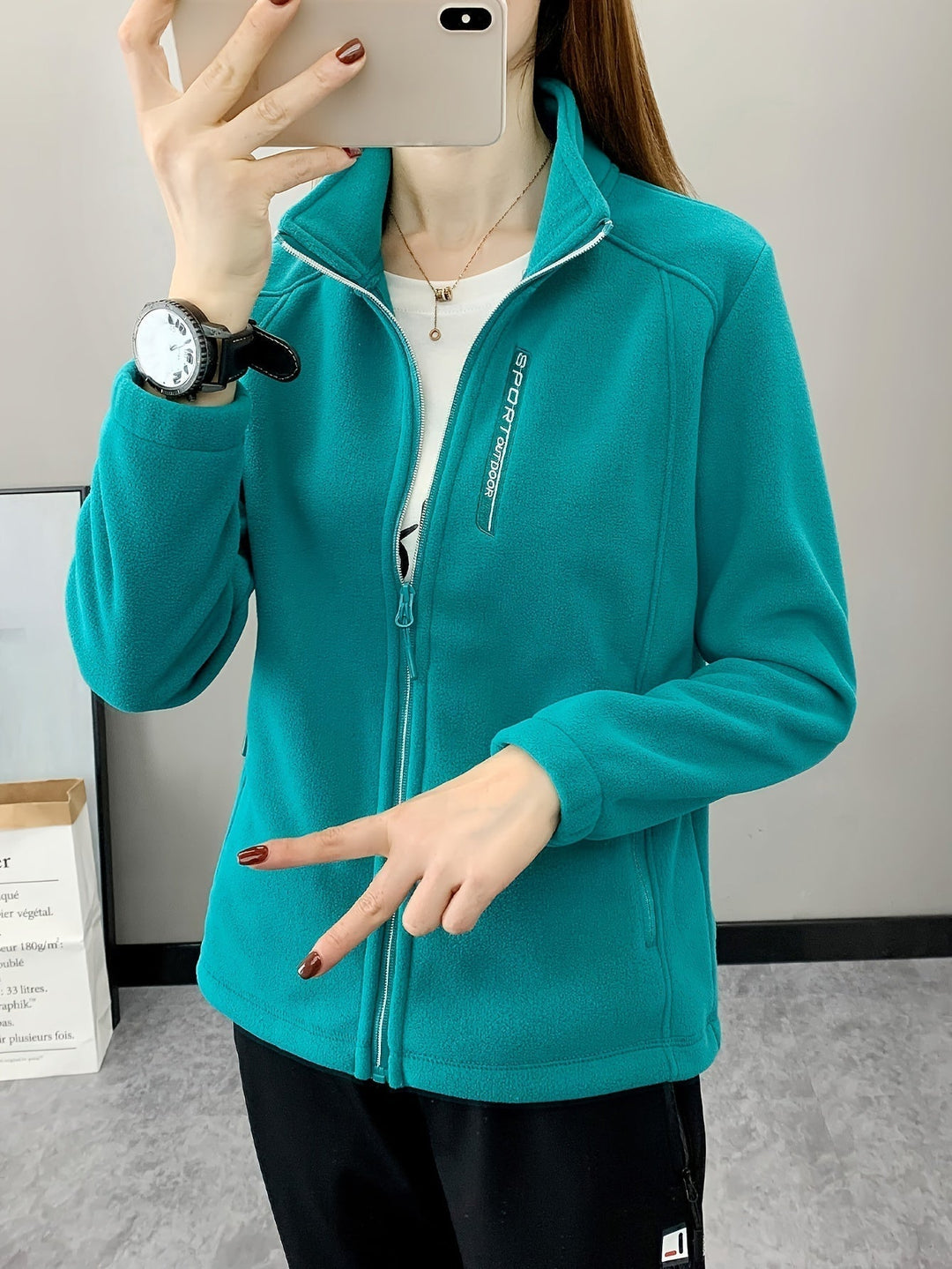 Breathable fleece jacket