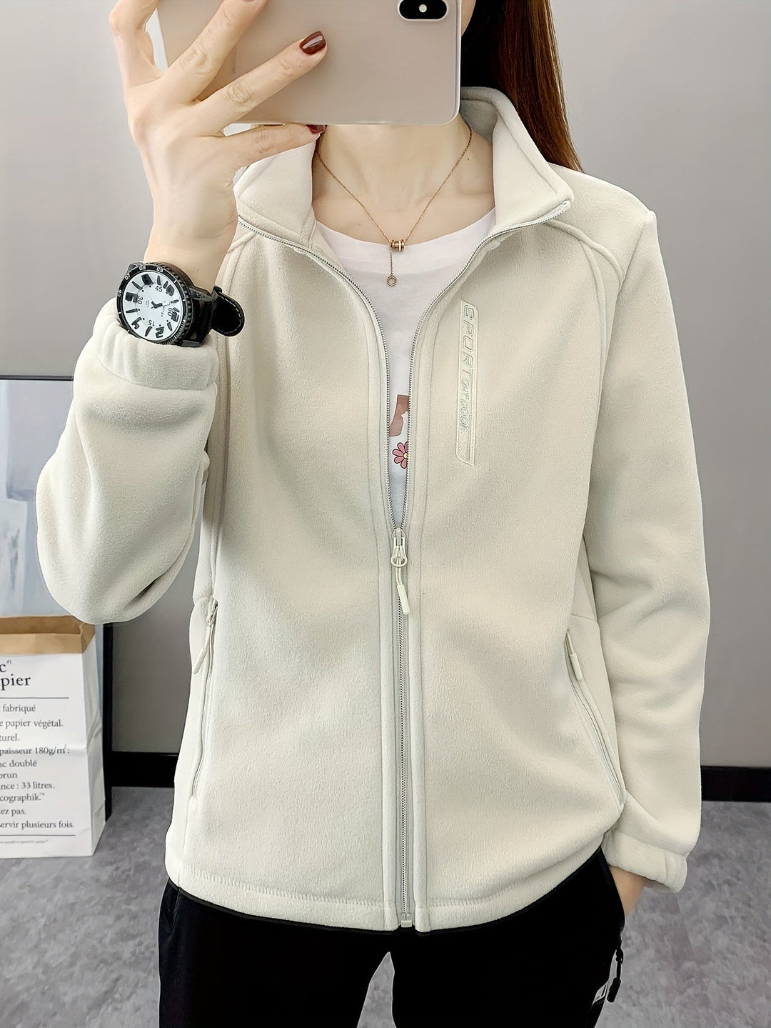 Breathable fleece jacket