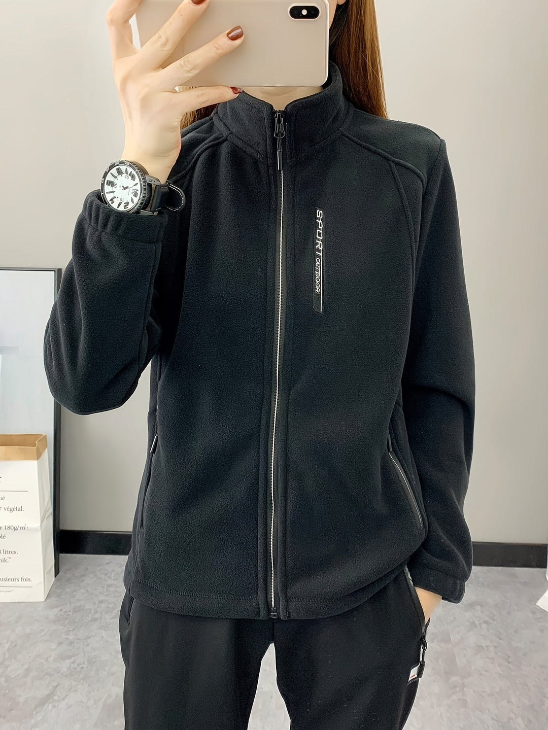 Breathable fleece jacket