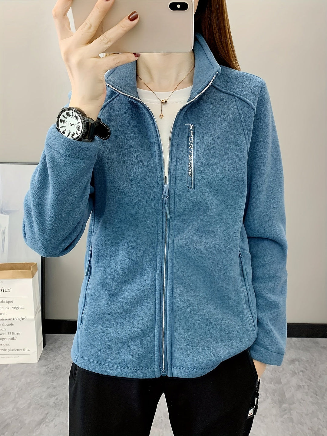 Breathable fleece jacket