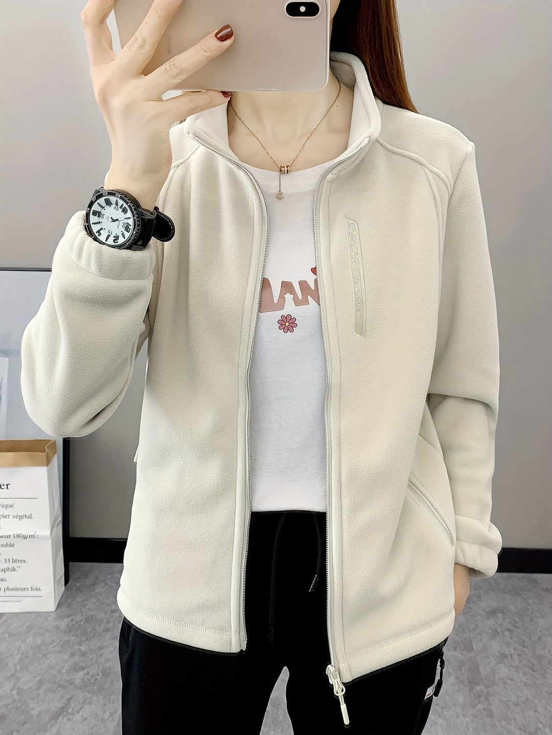 Breathable fleece jacket