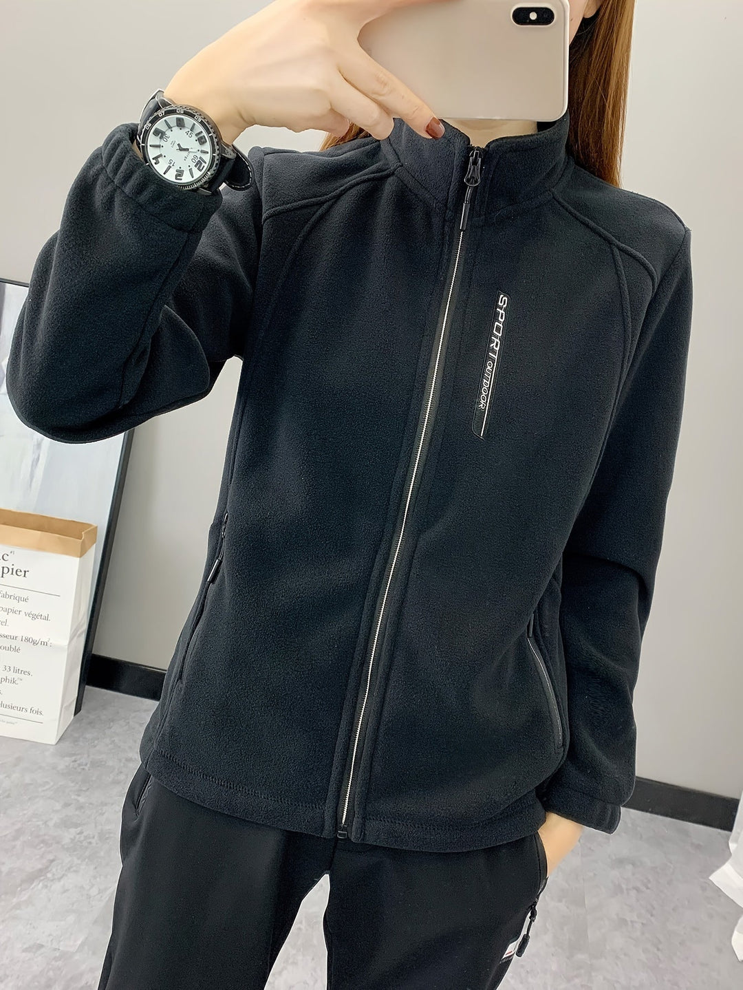 Breathable fleece jacket