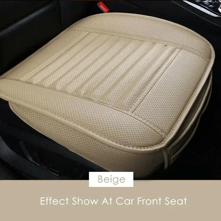Breathable PU Leather and Latex Car Seat Cushion Cover - Non-Slip, All-Season Universal Fit for All Vehicle Types